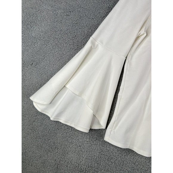 Halston flare flutter sleeve blouse sz Medium - Picture 2 of 5